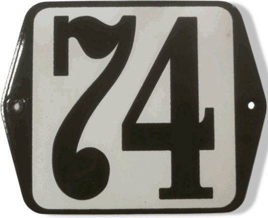Warentuin Mix Warentuin Huisnummer Standaard Nummer 74 Wit Hout 1 Jaar Garantie
