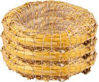 Rayher Decoratie krans van stro - 3x stuks - 25 x 6 cm - DIY kransen maken - kerst deurkrans/kerstkrans