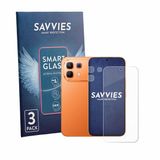 Savvies 3 Stuks Screenprotector - Geschikt voor Infinix Note 60 Pro (Voor+Camera) - Beschermfolie Glas Transparant