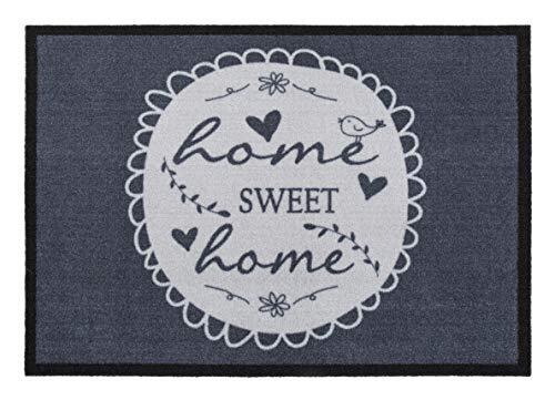 andiamo bedrukte schoonloopmat Trautesheim, voetmat Sweet Home grijs, polyamide, 39 x 58 cm