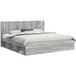 Maison Exclusive Lit double exclusif avec rangement et tête de lit en bois imitation chêne Sonoma, dimensions 200 x 200 cm