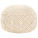 vidaXL Poef macramé handgemaakt 45x30 cm katoen