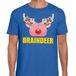 Bellatio Decorations Shoppartners Bv Foute Kerst t-shirt braindeer blauw voor heren M