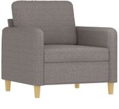 vidaXL Fauteuil 60 cm stof taupe