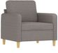 vidaXL Fauteuil 60 cm stof taupe