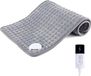 Ultra-souple coussin chauffant avec arrêt automatique, 30 x 60 cm, coussin chauffant électrique avec 9 réglages de température et une minuterie de 4 heures, avec télécommande numérique