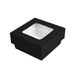 25 stuks doosjes + deksel met venster, 200 ml, 270 + 18 Pe G/M2, 7 x 7 x 4 cm, zwart, doos