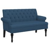 vidaXL Banc avec dossier 120x62x75,5 cm tissu bleu