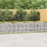 vidaXL Gabion arched raised bed 600x50x100 cm Galvanized iron