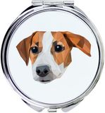 Dog art Art-Dog - Zakspiegel Geometrisch - Jack Russell Terrier - Metaal - Rond - 7 cm