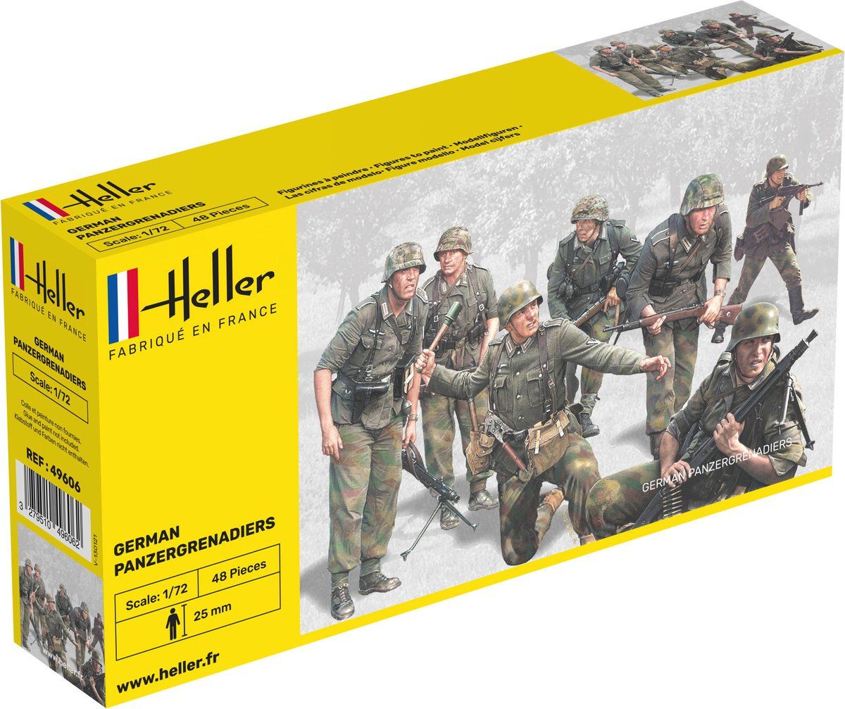 Heller 40204 Panzergrenadiers Allemands Plastic Model Kit, 1:72 Scale