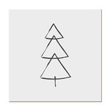 Declea Vierkante zwarte houten kerstboom om op te hangen of neer te zetten, decoratie voor thuis, feest, evenement, design