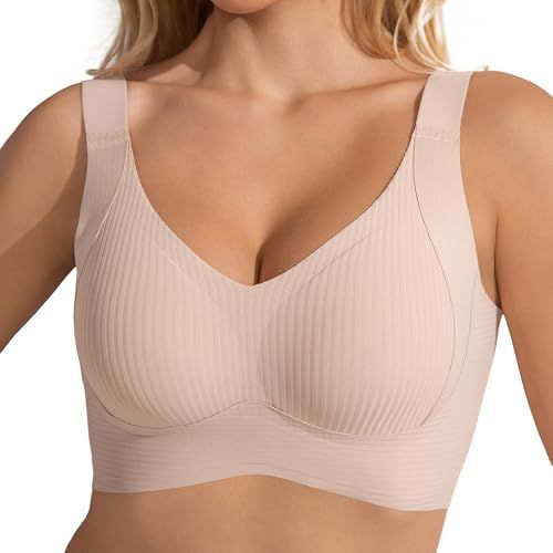 Fittingirls Comfortabele Minimizer Bh voor Grote Borsten Draadloze Volledige Dekking Push-up Optillend Effect Onderarm-gladmakend T-shirtbeha Full Figure Support