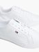 Tommy Hilfiger Dames Sneakers Laag Wit Leer Rubber Vetersluiting Maat 42
