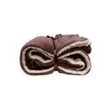 Unique Living Lars Fleece Plaid - Mahogany Brown - 150x200 cm