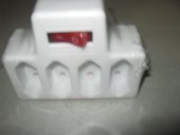 Heitech Euro prise adaptateur 4 voies avec interrupteur blanc