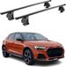 Omac Barres de toit transversales en acier pour Audi A1 GB Sportback 2019-2026 – Tüv / Din 75302:2019 – Antivol inclus – Rainure en T (accessoires) – Charge max 75 kg – 2 barres – Noir