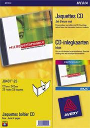 Avery L7435-25 - Printeretiketten - wit