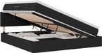 vidaXL Opbergbed met matras en hoofdeinde Zwart 160 x 200 cm fluweel