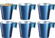 Luminarc Tasse à expresso - 6x - bleu foncé - céramique - 80 ml