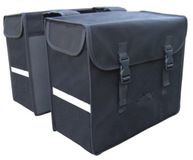 Greenlands Dubbele Fietstas Canvas Achtertas - 46L - Zwart