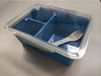 Clean House Lunchbox kunststof met vork 20x15x7cm blauw