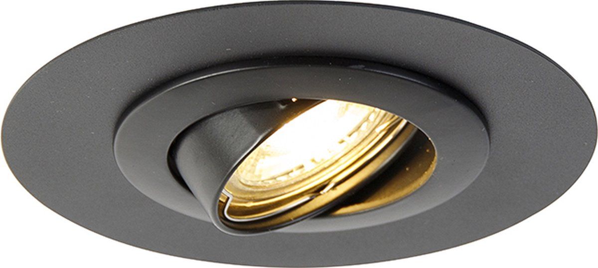 QAZQA Edu - Inbouwspot - Ø 13 cm - Zwart