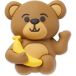 Crocs Jibbitz - Schoenpin - Bear Hugging Banana - Zwart