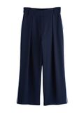 Next - Dames - Broek met wijde pijpen, elastische achterkant en zijstreep - Blauw