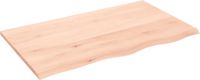 vidaXL Tafelblad 100 x 60 x 2 cm massief eikenhout, onbehandeld