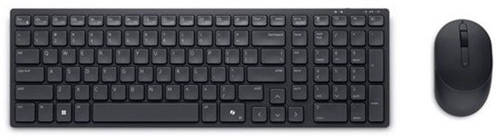 Dell Pro KM555 - Toetsenbord en muis set - stil - compact - draadloos - QWERTY - Russisch - zwart