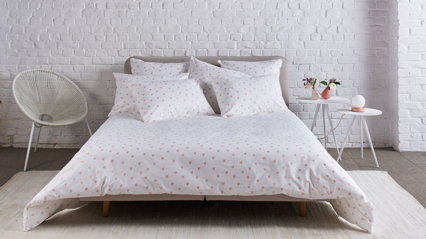 Passion Home Linen Dekbedovertrek Passion Home Linen Hearts - Roze