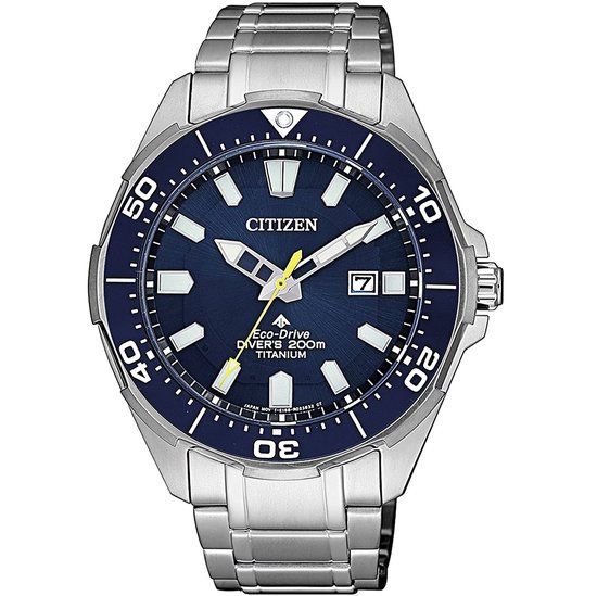 Citizen Promaster Land BN0201-88L Herenhorloge - Zilverkleurig - Blauw - Titanium - 44 mm