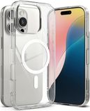 Ringke Fusion Magnetic | Hoesje Geschikt voor Apple iPhone 16 Pro Max | Compatibel met MagSafe | Back Cover met Militaire Standaard | Transparant