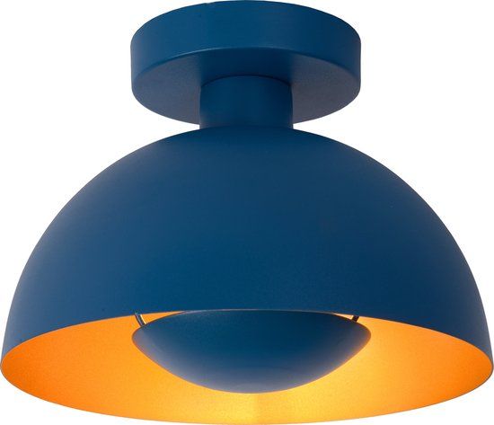 Lucide SIEMON Plafonnière - Ø 25 cm - Blauw - E27 - Dimbaar