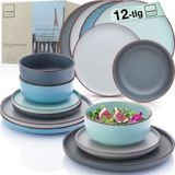 Bluespoon Sänger Aardewerk Serviesset - Combinatieservies - 12-delig - Bombay Sky Shades