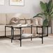 Maison Exclusive - Table basse avec plateau en verre transparent, 98,5 x 50 x 45 cm, acier