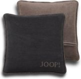 Joop! Housse de coussin, melange de coton, coton, antraciet-taupe, 50 cm x 50 cm