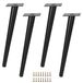 Inovra - Pieds de meuble - Pieds de remplacement pour meubles - Réglables - Noirs - Pieds coniques - Adaptés pour canapés et tables basses