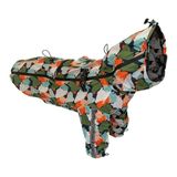 Croci Regenjas Hiking Go Harlequin Groen/Grijs/Oranje/Wit (50 CM)