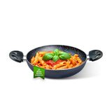 Avilia Aluminium pan met antiaanbaklaag met twee handgrepen van bakeliet, 28 cm, kras- en slijtvast en gemakkelijk te reinigen, geschikt voor alle inductiekookplaten, gas, glaskeramiek