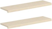 vidaXL - Trap - Tread - 2 - st - 90 - x - 30 - x - 2 - cm - Wit - Massief - Eikenhout
