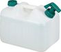 Relaxdays jerrycan met kraan - 10 liter - voor drinkwater - kunststof - BPA-vrij - handvat - camping - wit-groen