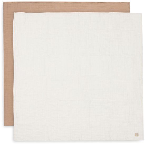 Jollein Hydrofiele Doek Large 115x115cm - 2 Stuks - Biscuit/Ivory