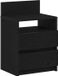 vidaXL Nachtkastje met 2 lades 40x33x60 cm zwart