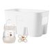 MAM Easy Start Anti-Colic Combi Set XS, baby eerste uitrusting met anti-koliek fles (130 ml), incl. speen maat 0, MAM Start fopspeen en flessenmand, babycadeauset, vanaf de geboorte, beige