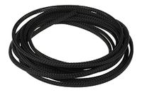 RS PRO Kabelslang zwart PET voor kabel-Ø 3 mm tot 10 mm, lengte 5 m gevlochten rekbaar, verpakking van 5 meter