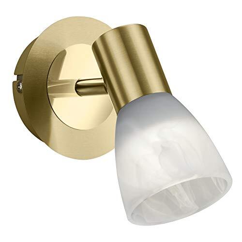 TRIO LEUCHTEN LED-spot"Levisto" in mat messing, glas albastkleurig wit 8710108