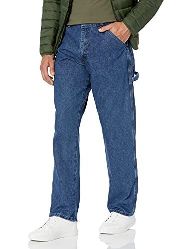 Wrangler Men's Carpenter Jeans - Relaxed Fit - RETRO STONE - 33W/32L