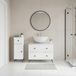 Maison Exclusive - Ensemble de deux meubles de salle de bain, modèle BREDA, finition blanche laquée, design exclusif